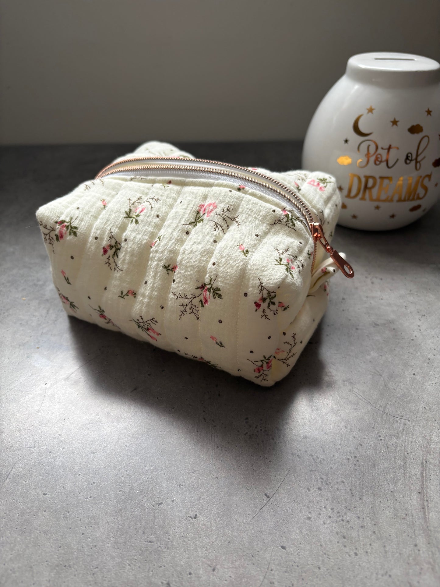 Floral boxy pouch