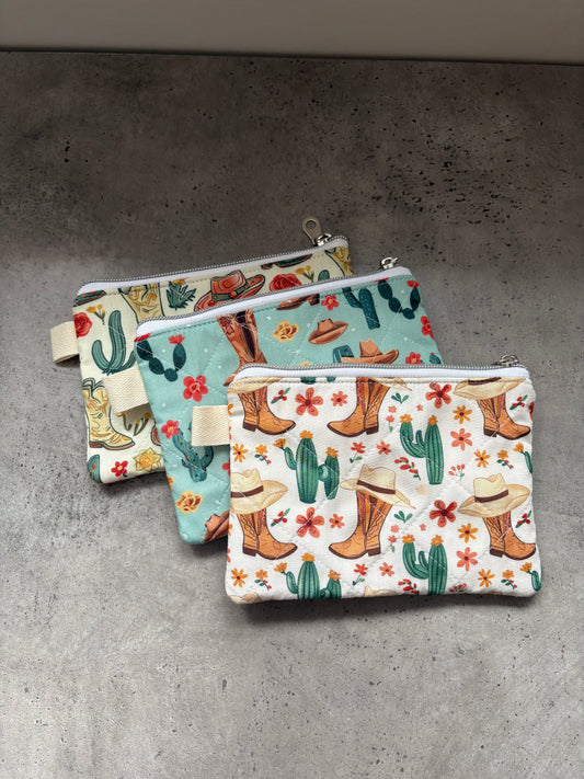 Cowgirl zipper pouch