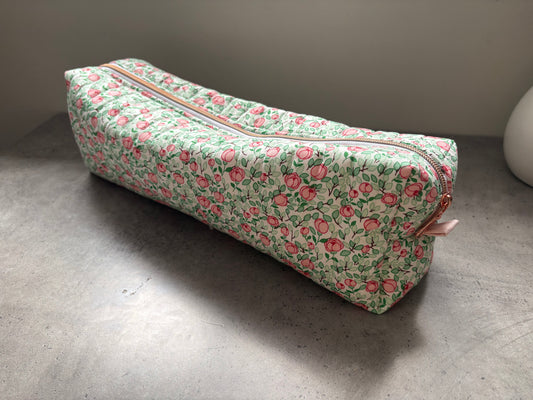 Pink and green hair tool bag